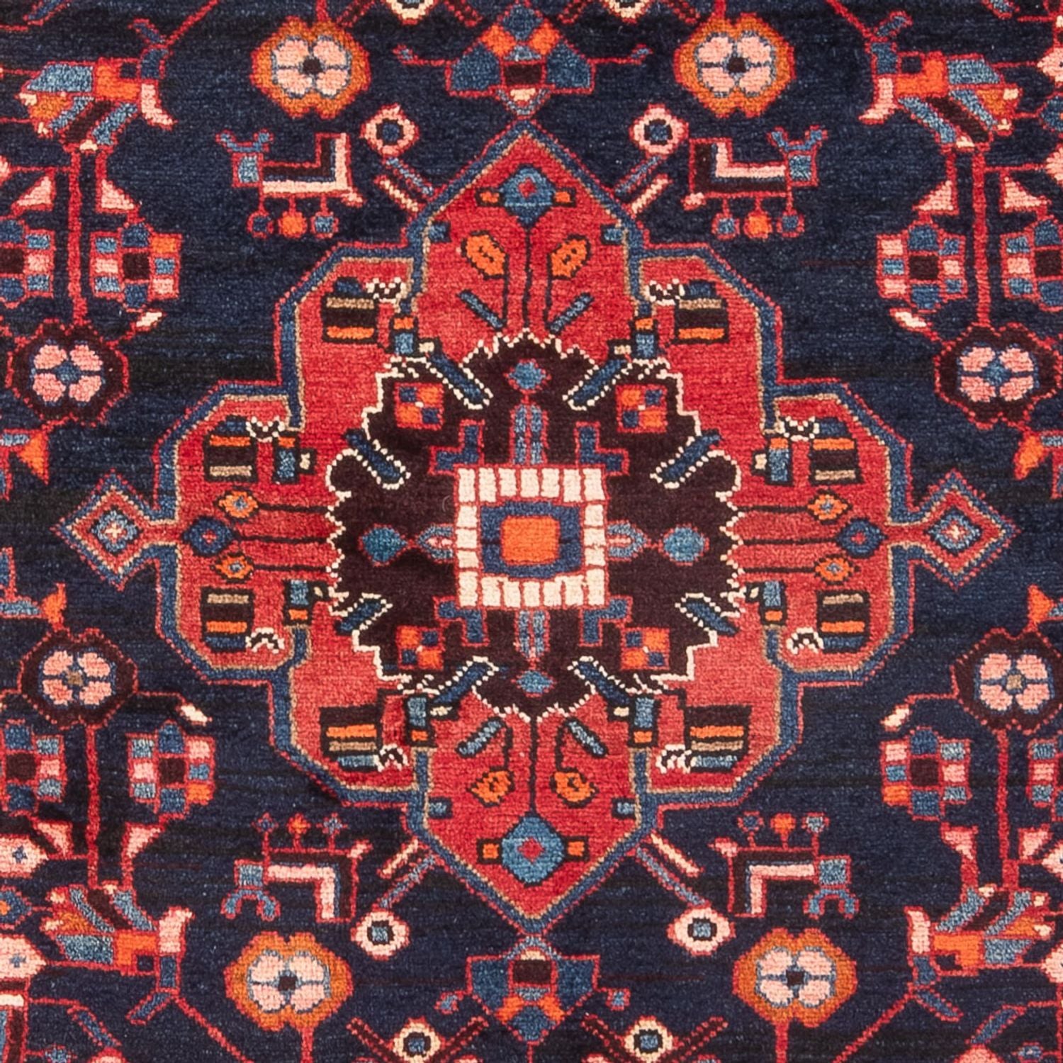Alfombra persa - Nómada - 215 x 131 cm - azul oscuro