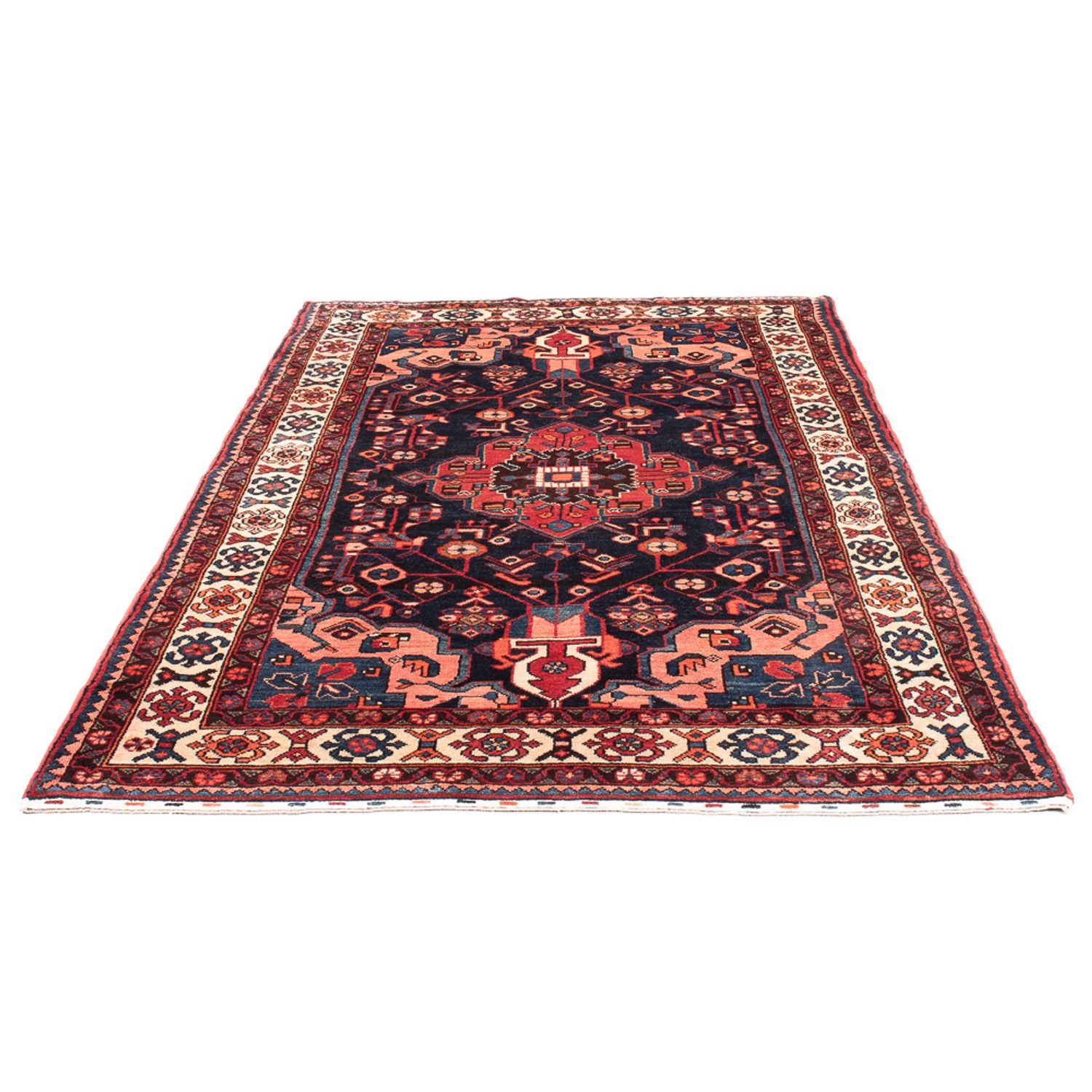 Alfombra persa - Nómada - 215 x 131 cm - azul oscuro