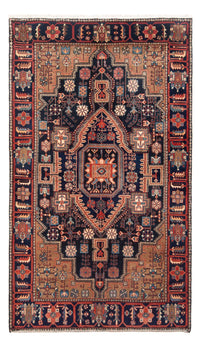 Alfombra persa - Nómada - 218 x 138 cm - azul oscuro