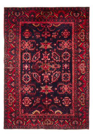 Alfombra persa - Nómada - 210 x 140 cm - azul oscuro