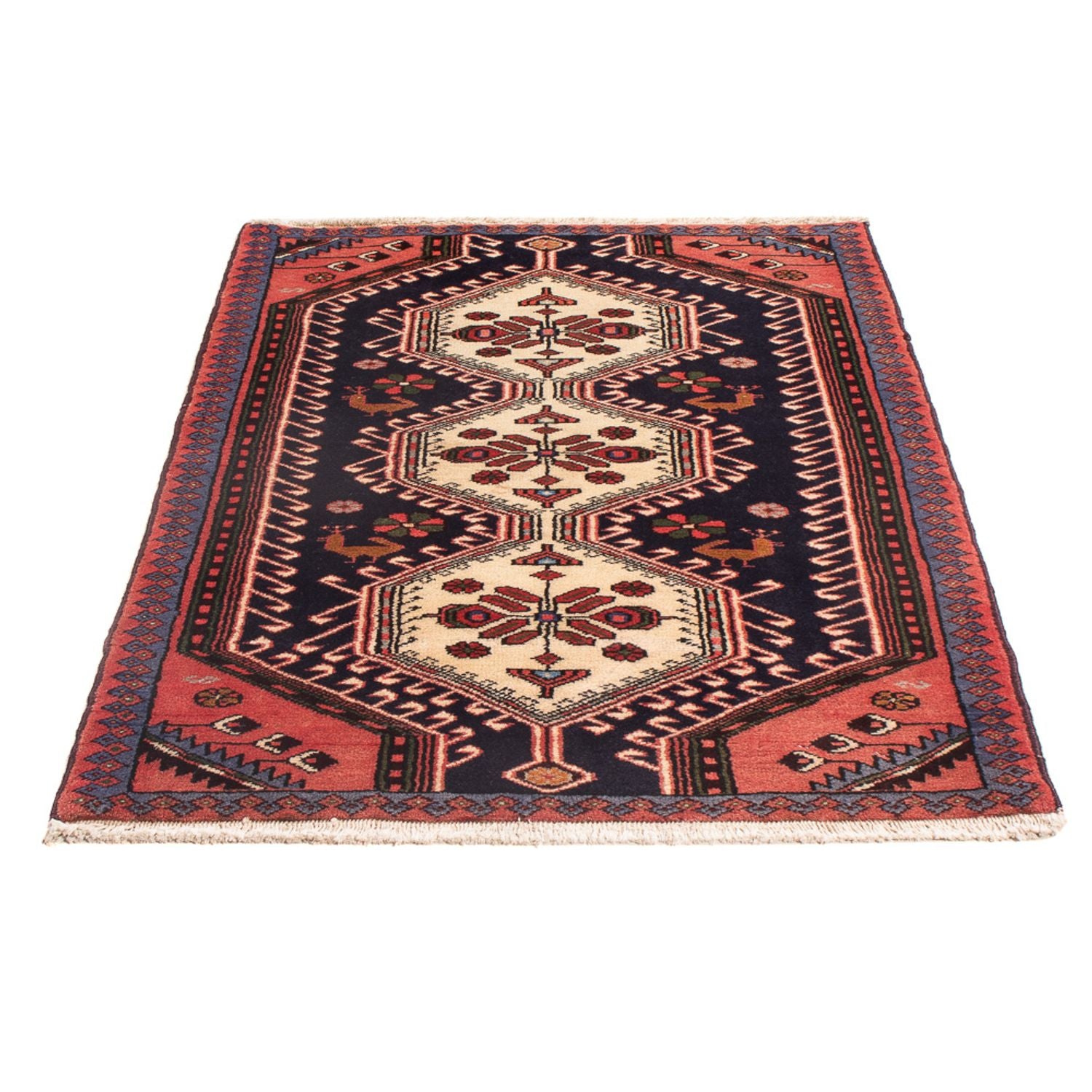 Alfombra persa - Nómada - 120 x 80 cm - azul oscuro