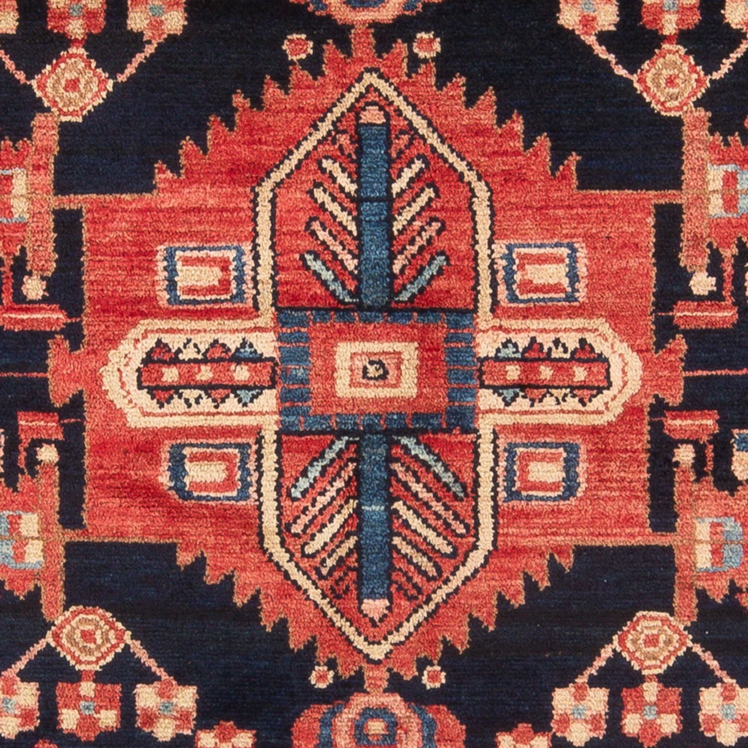 Alfombra persa - Nómada - 208 x 135 cm - azul oscuro