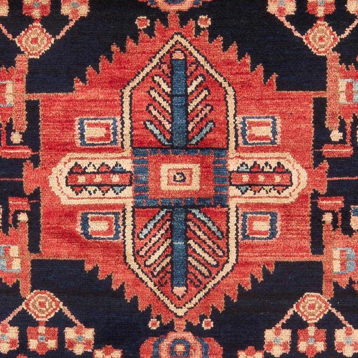 Alfombra persa - Nómada - 208 x 135 cm - azul oscuro