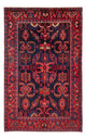Alfombra persa - Nómada - 211 x 140 cm - azul oscuro