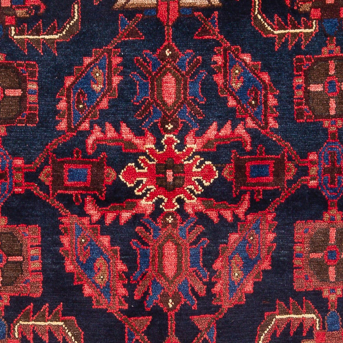 Alfombra persa - Nómada - 211 x 140 cm - azul oscuro