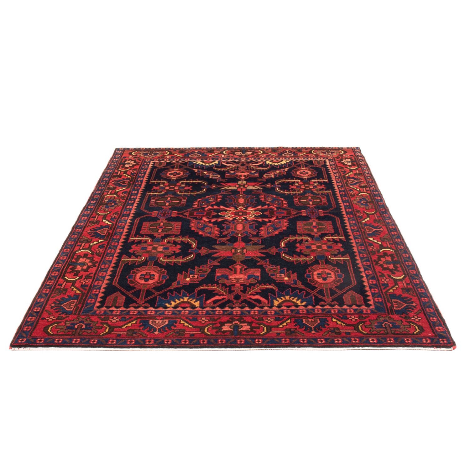 Alfombra persa - Nómada - 211 x 140 cm - azul oscuro