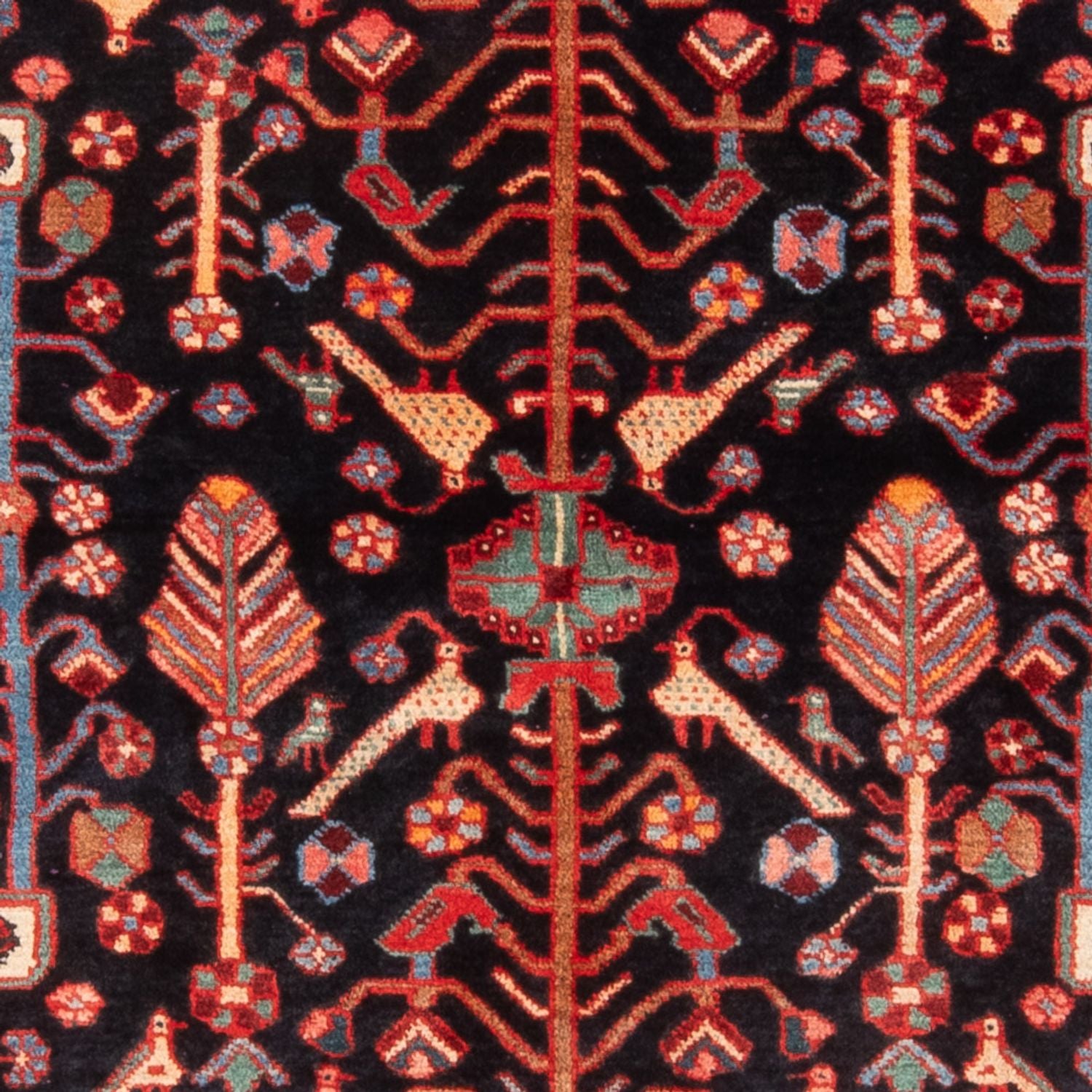 Alfombra persa - Nómada - 205 x 140 cm - azul oscuro