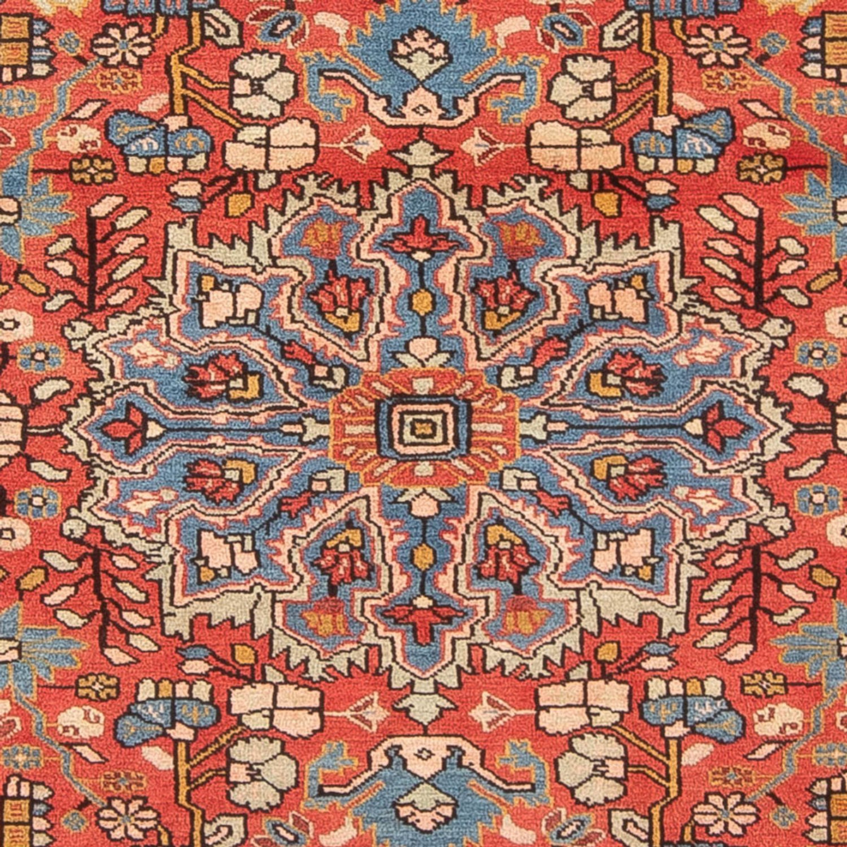 Alfombra persa - Nómada - 225 x 157 cm - rojo claro