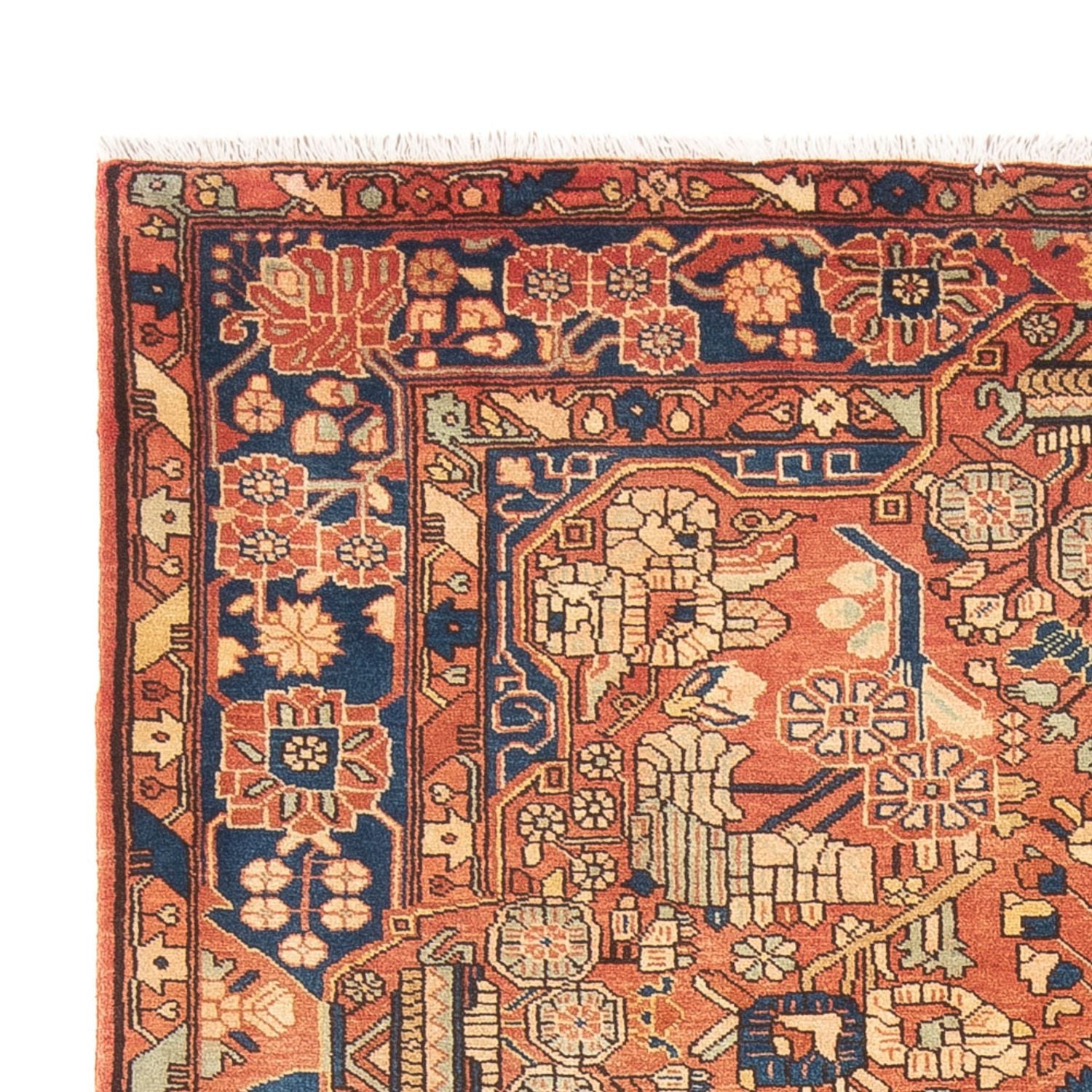 Alfombra persa - Nómada - 246 x 160 cm - naranja