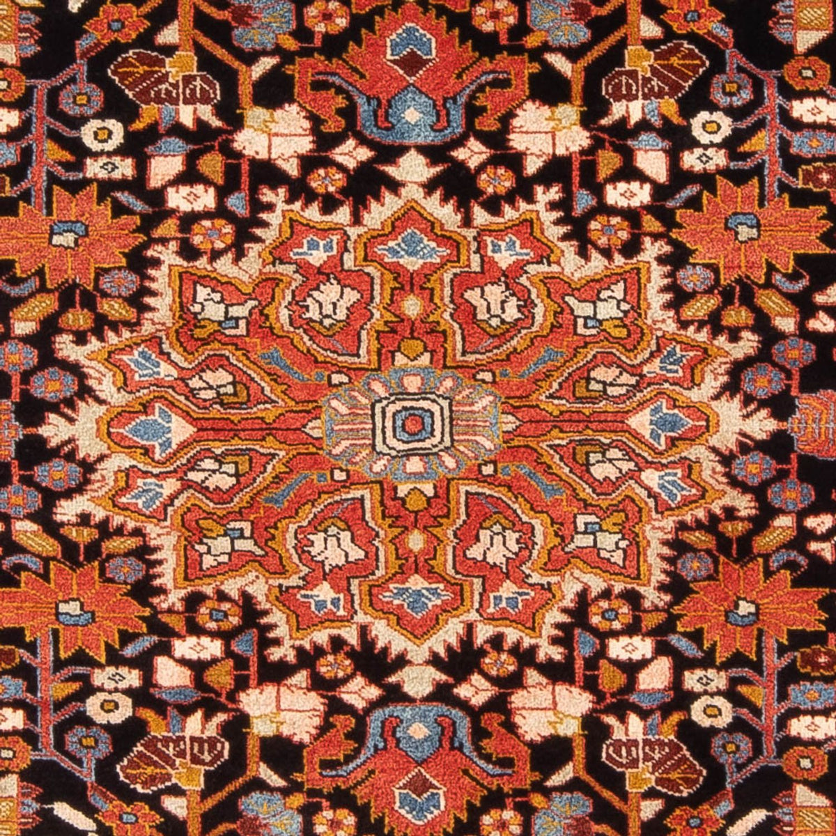 Alfombra persa - Nómada - 235 x 162 cm - rojo burdeos