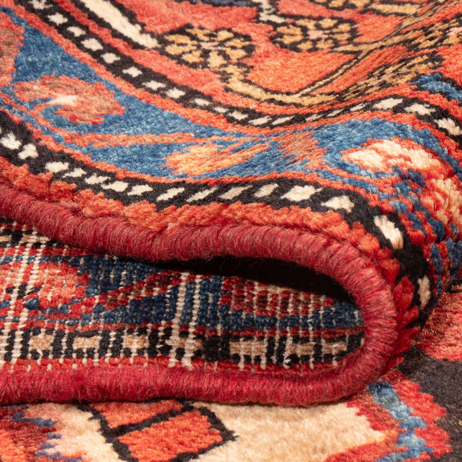 Alfombra persa - Nómada - 220 x 157 cm - azul oscuro