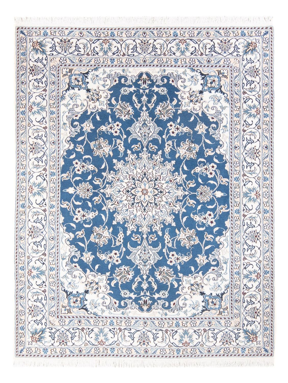 Alfombra Persa - Nain - Real - 196 x 150 cm - azul