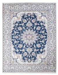 Alfombra Persa - Nain - Real - 192 x 148 cm - azul oscuro