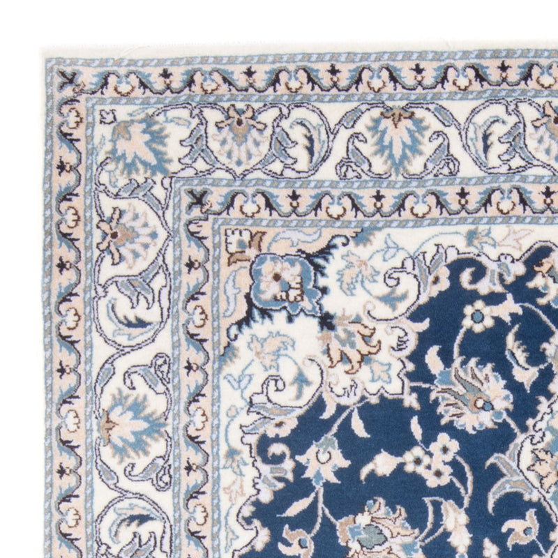 Alfombra Persa - Nain - Real - 192 x 148 cm - azul oscuro