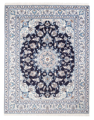 Alfombra Persa - Nain - Real - 197 x 146 cm - azul oscuro
