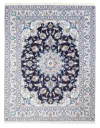 Alfombra Persa - Nain - Real - 197 x 146 cm - azul oscuro