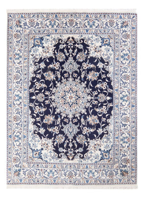 Alfombra Persa - Nain - Real - 197 x 147 cm - azul oscuro