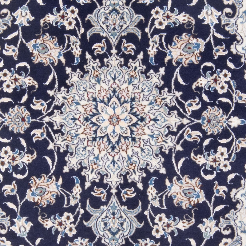 Alfombra Persa - Nain - Real - 197 x 147 cm - azul oscuro