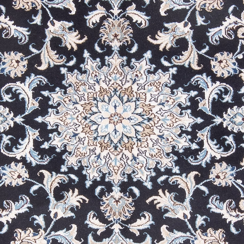 Alfombra Persa - Nain - Real - 193 x 143 cm - azul oscuro