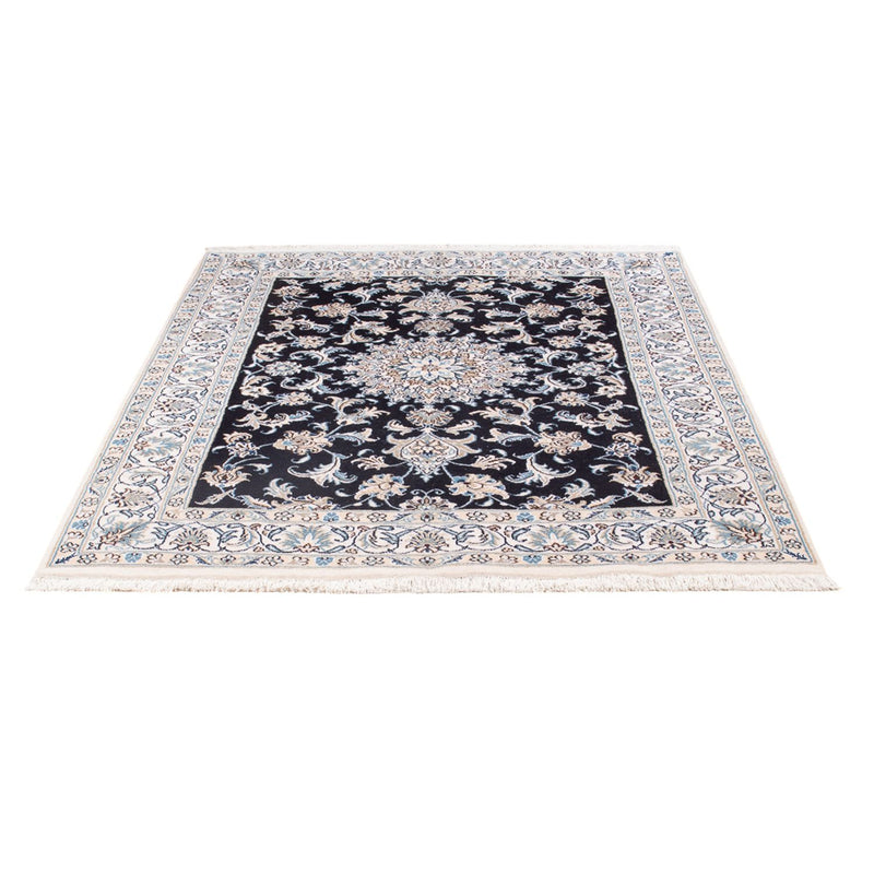 Alfombra Persa - Nain - Real - 193 x 143 cm - azul oscuro