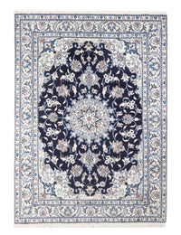 Alfombra Persa - Nain - Real - 202 x 146 cm - azul oscuro