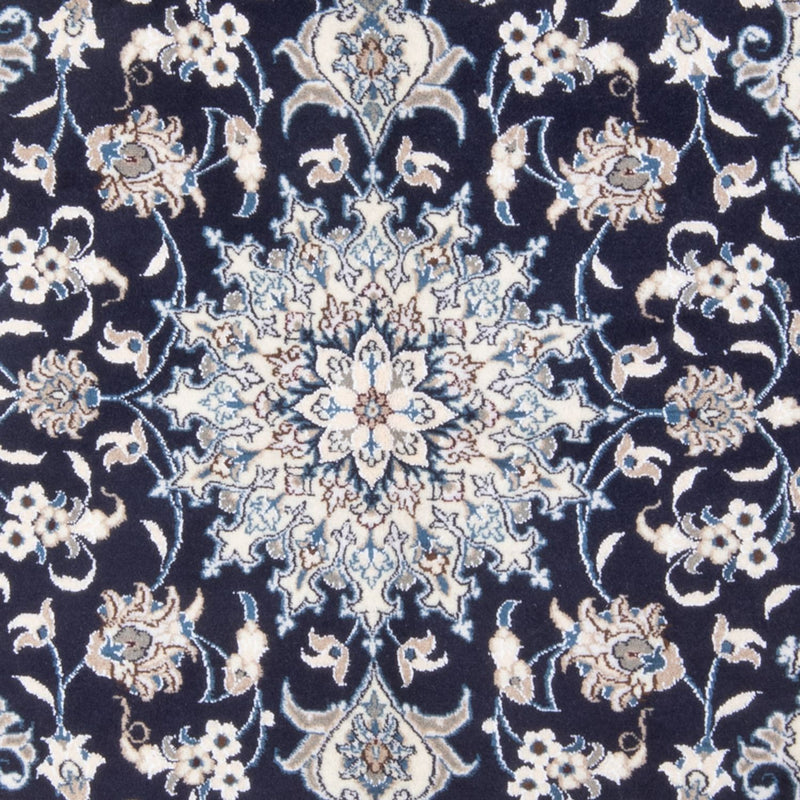 Alfombra Persa - Nain - Real - 202 x 146 cm - azul oscuro