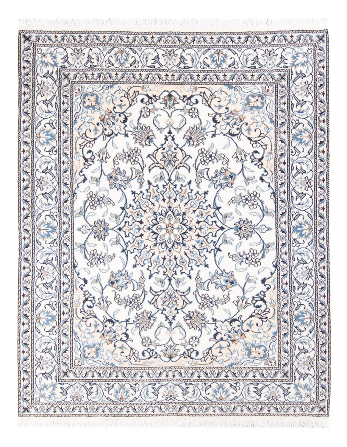 Alfombra Persa - Nain - Real - 190 x 148 cm - crema