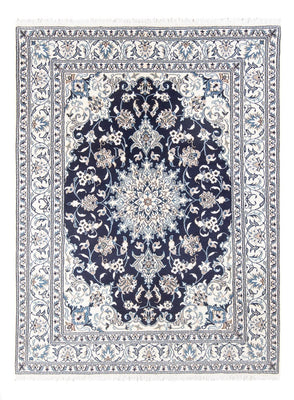 Alfombra Persa - Nain - Real - 203 x 147 cm - azul oscuro