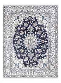 Alfombra Persa - Nain - Real - 203 x 147 cm - azul oscuro