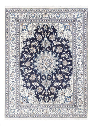Alfombra Persa - Nain - Real - 203 x 147 cm - azul oscuro