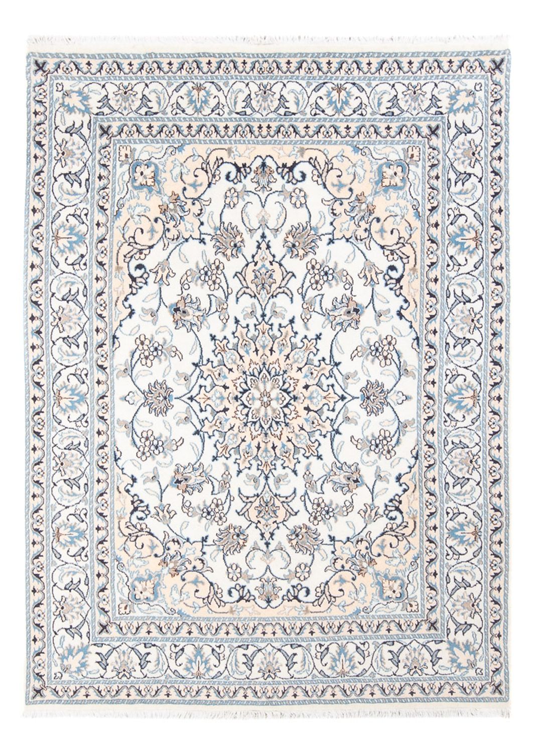 Alfombra Persa - Nain - Real - 200 x 144 cm - crema
