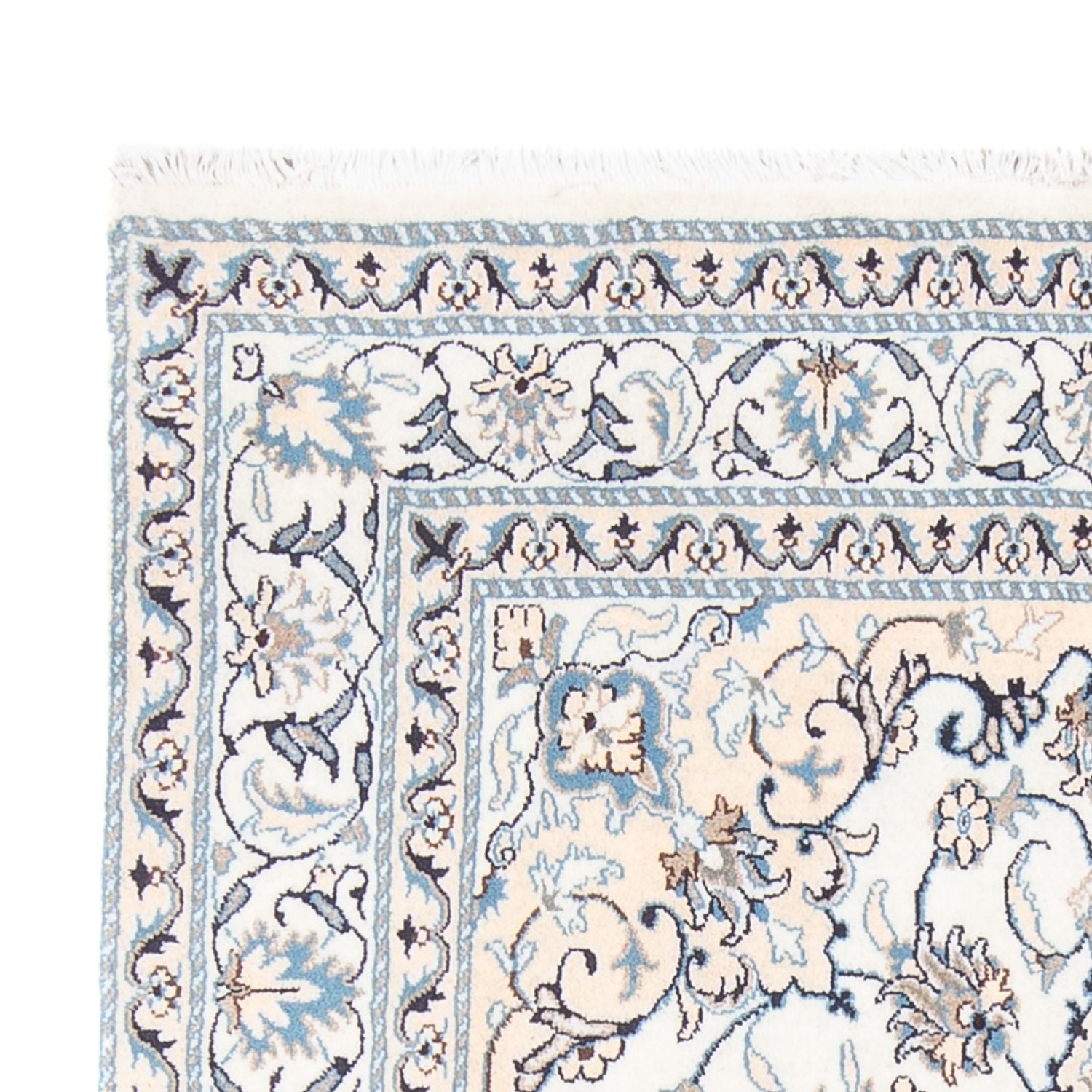 Alfombra Persa - Nain - Real - 200 x 144 cm - crema