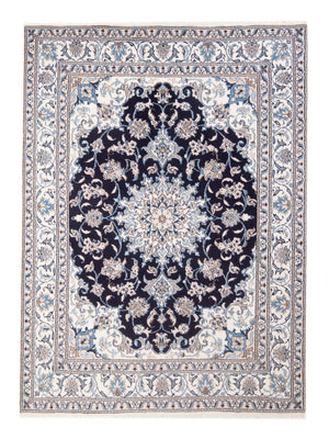 Alfombra Persa - Nain - Real - 205 x 150 cm - azul oscuro