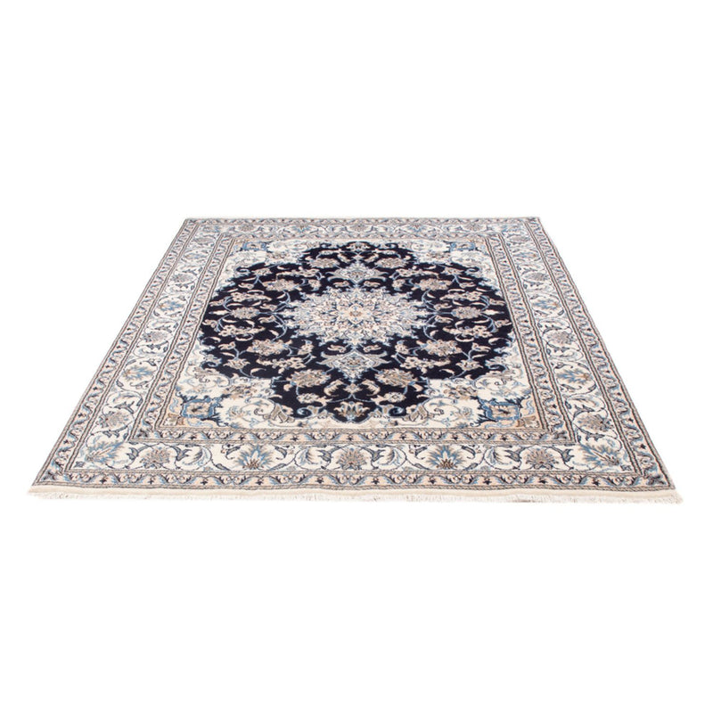 Alfombra Persa - Nain - Real - 205 x 150 cm - azul oscuro