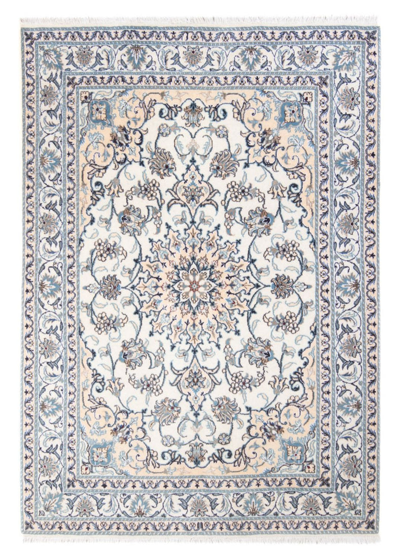 Alfombra Persa - Nain - Real - 198 x 152 cm - crema