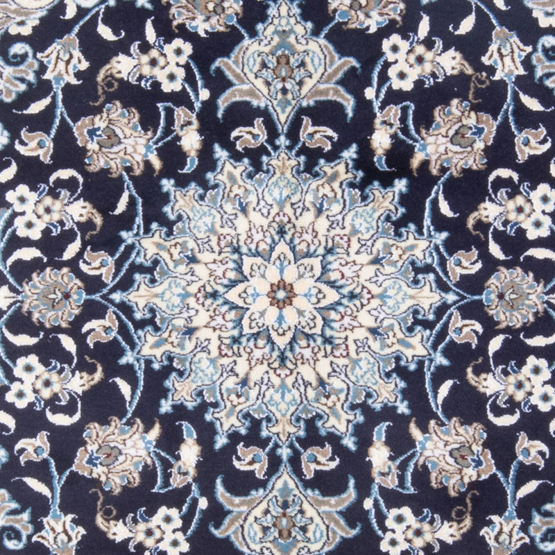 Alfombra Persa - Nain - Real - 198 x 147 cm - azul oscuro