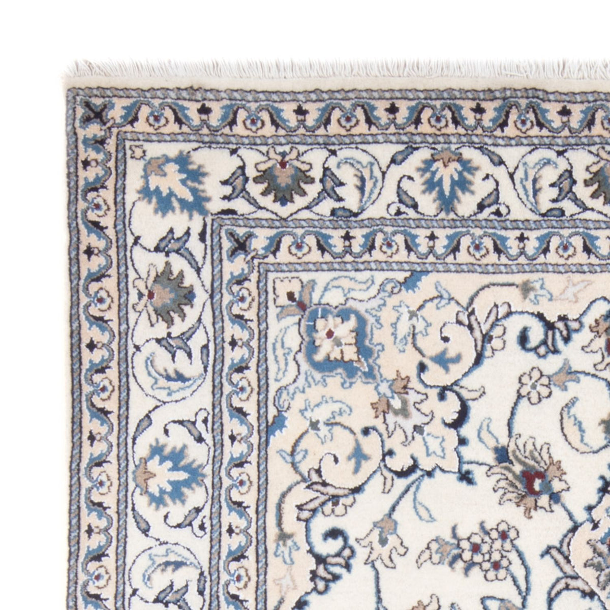 Alfombra Persa - Nain - Real - 195 x 152 cm - crema