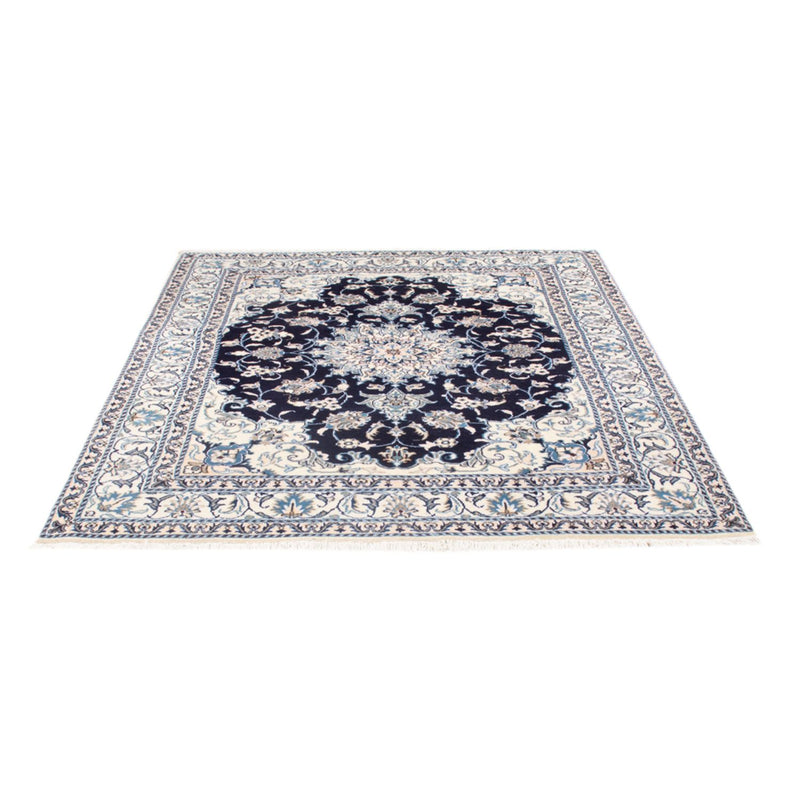 Alfombra Persa - Nain - Real - 193 x 148 cm - azul oscuro