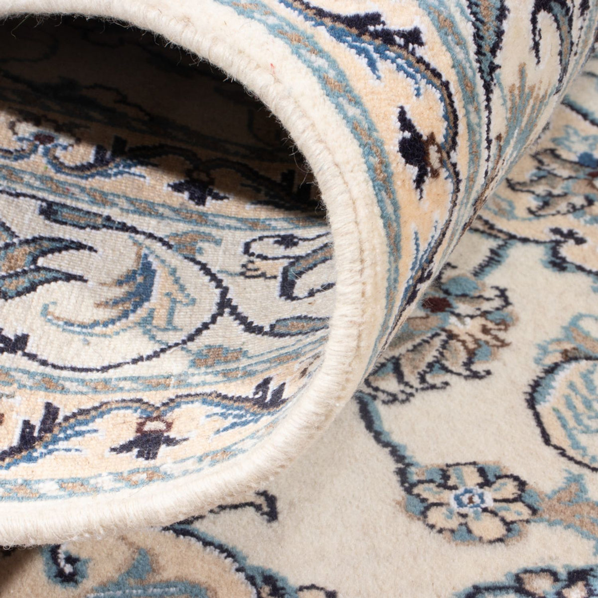 Alfombra Persa - Nain - Real - 199 x 145 cm - crema