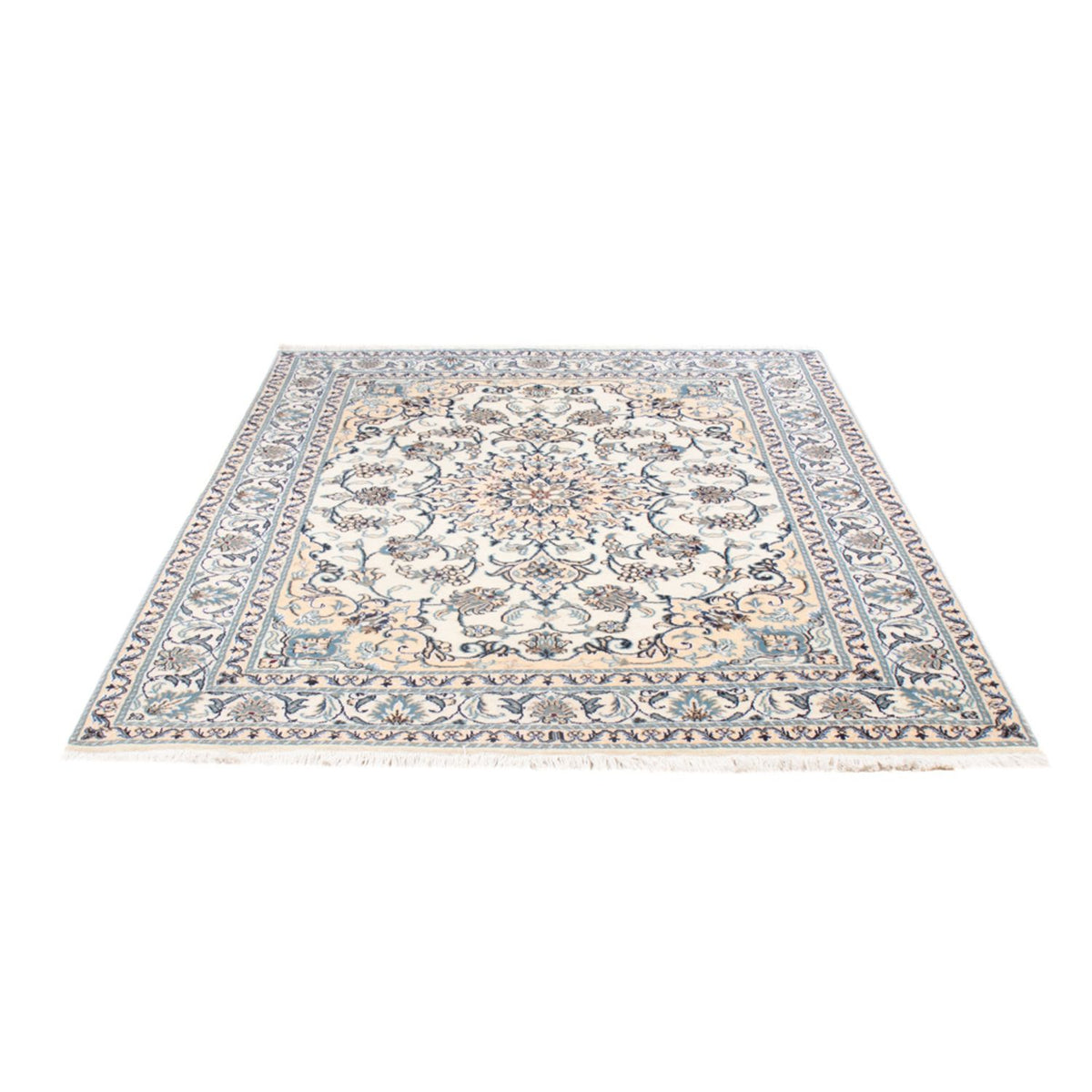 Alfombra Persa - Nain - Real - 199 x 145 cm - crema