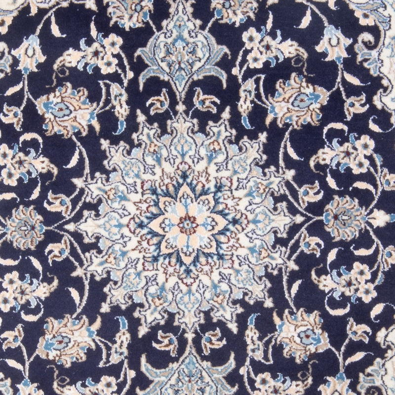 Alfombra Persa - Nain - Real - 201 x 145 cm - azul oscuro