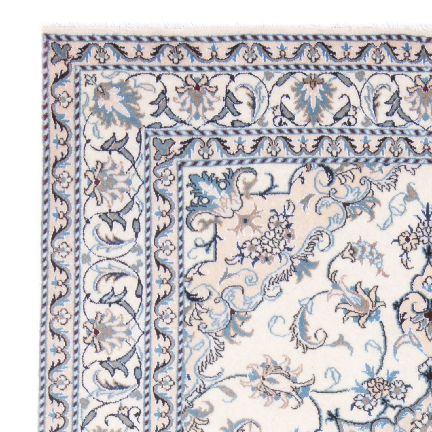 Alfombra Persa - Nain - Real - 198 x 148 cm - crema