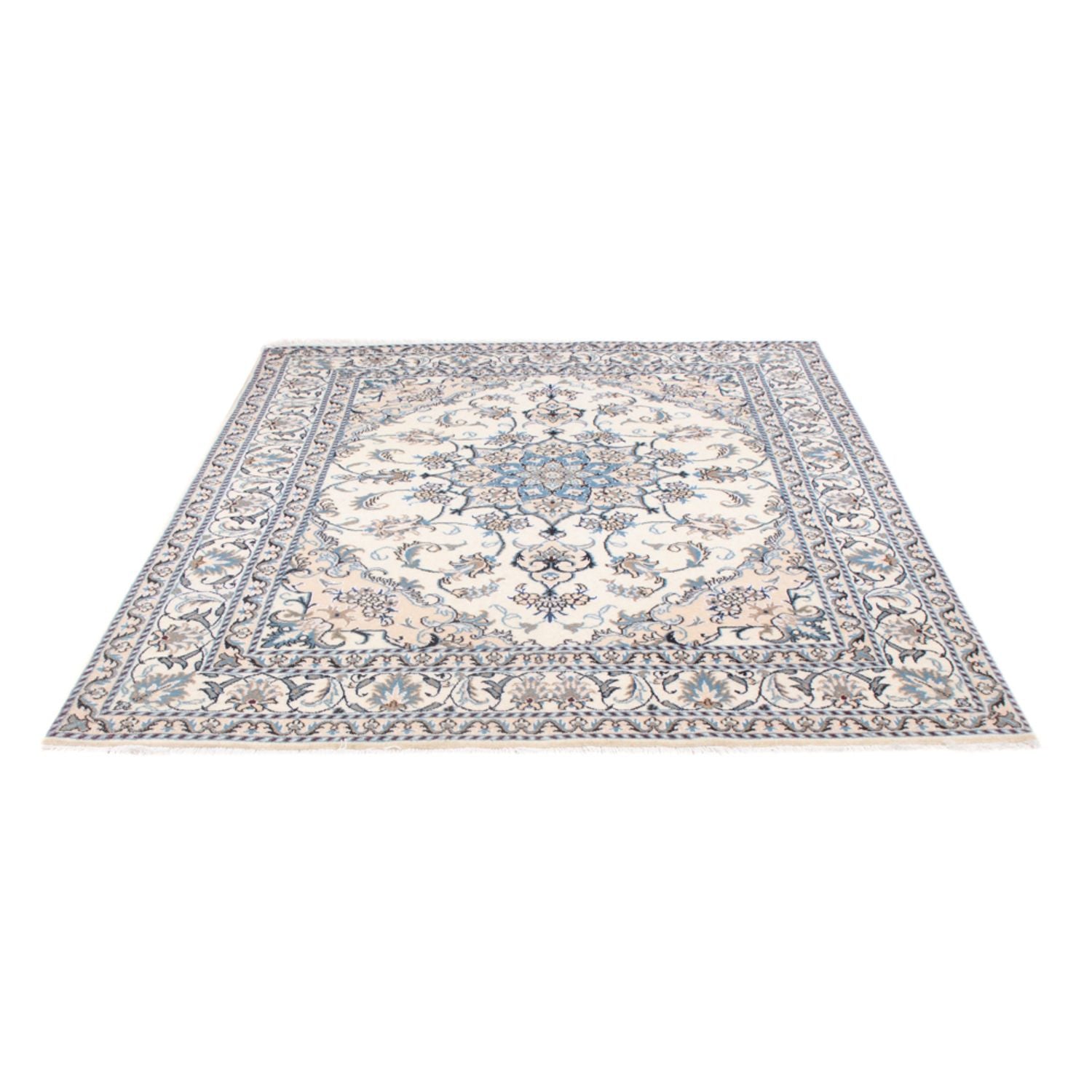 Alfombra Persa - Nain - Real - 198 x 148 cm - crema