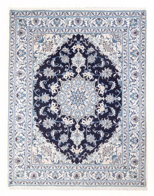 Alfombra Persa - Nain - Real - 213 x 150 cm - azul oscuro