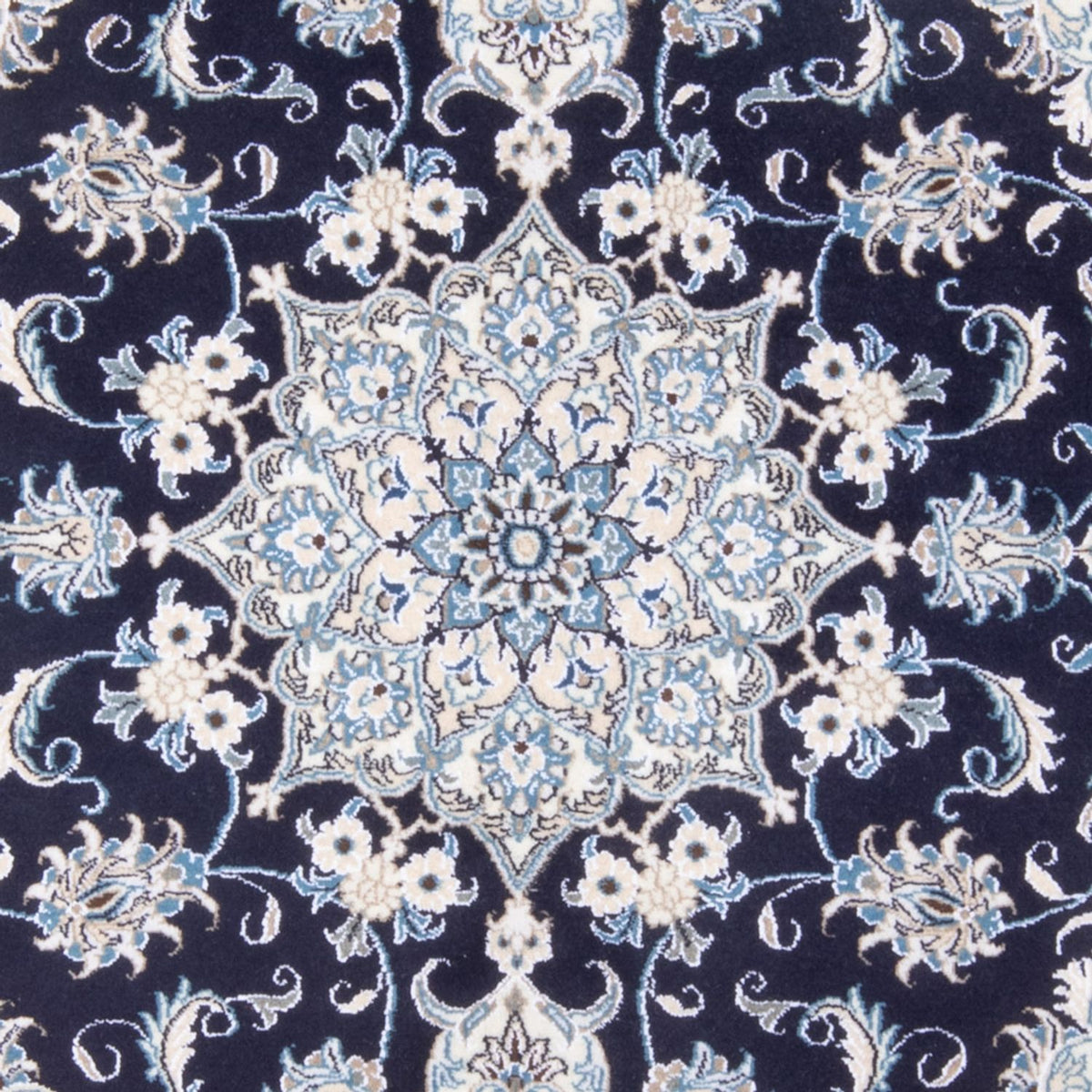 Alfombra Persa - Nain - Real - 213 x 150 cm - azul oscuro