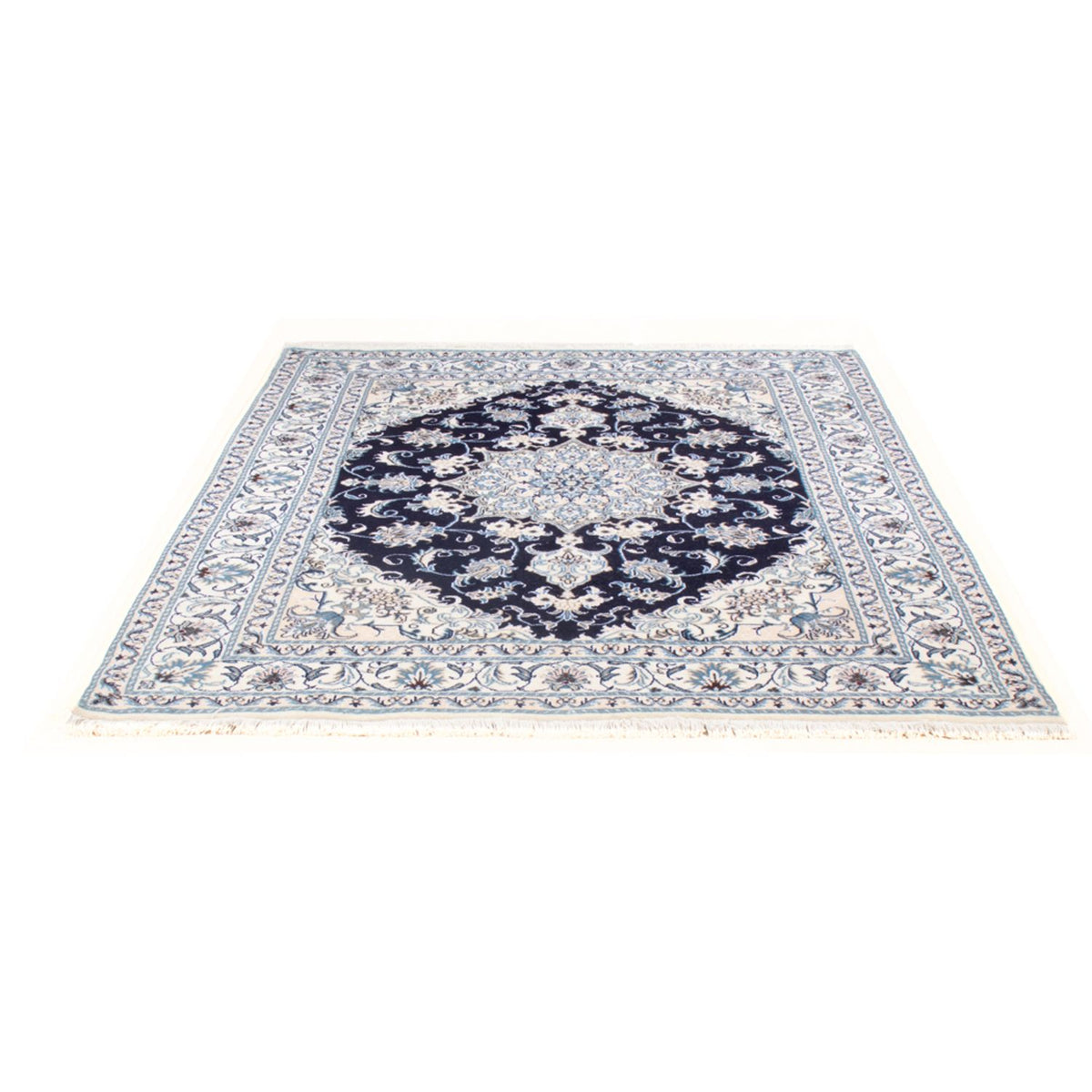 Alfombra Persa - Nain - Real - 213 x 150 cm - azul oscuro