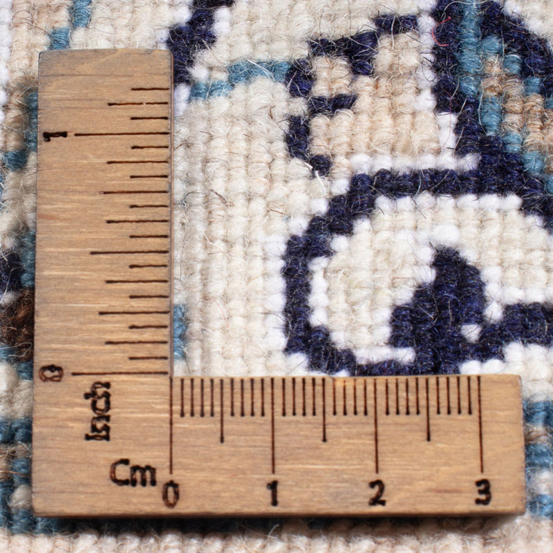 Alfombra Persa - Nain - Real - 213 x 150 cm - azul oscuro