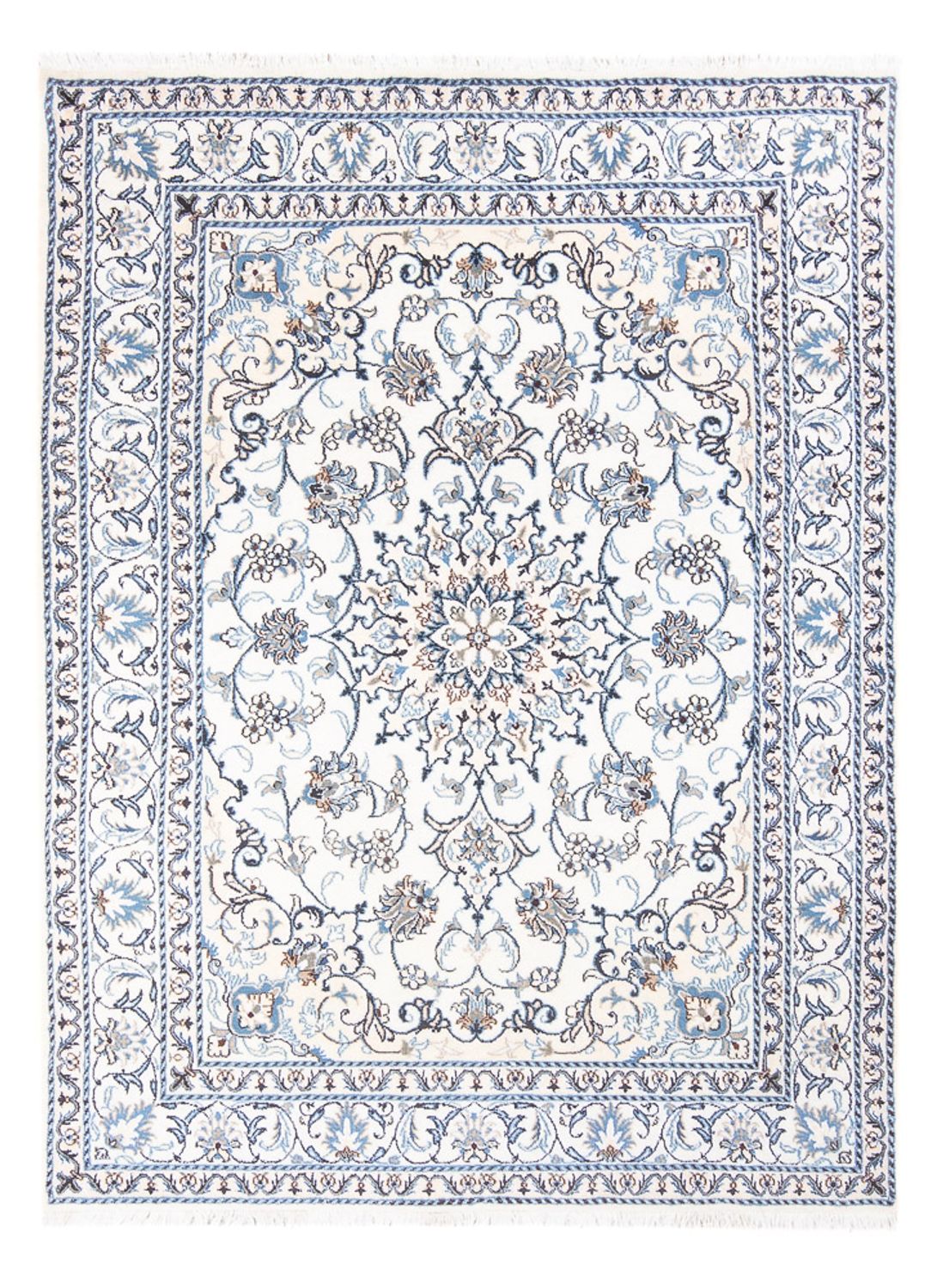 Alfombra Persa - Nain - Real - 197 x 148 cm - crema