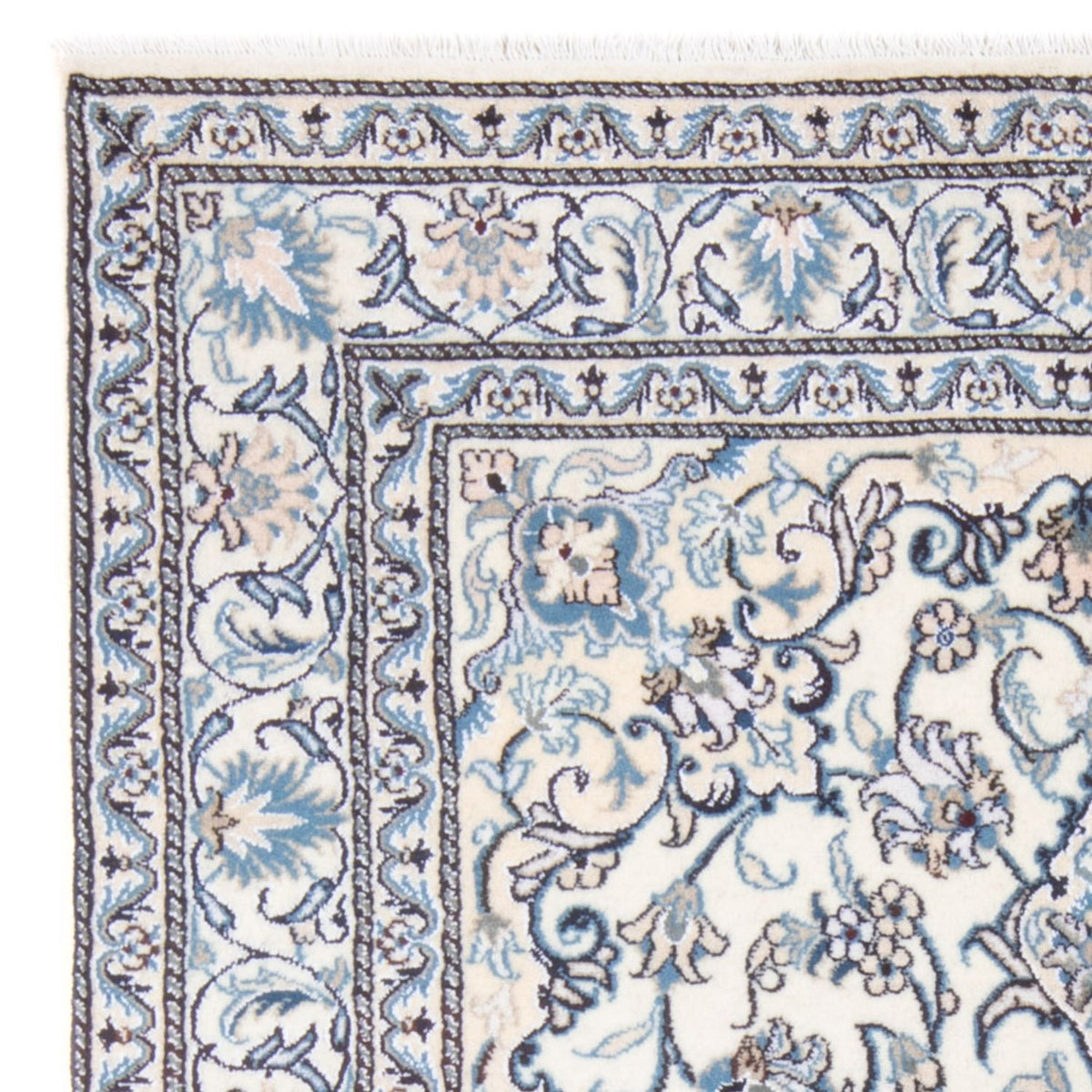 Alfombra Persa - Nain - Real - 197 x 145 cm - crema