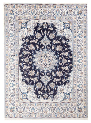 Alfombra Persa - Nain - Real - 200 x 145 cm - azul oscuro